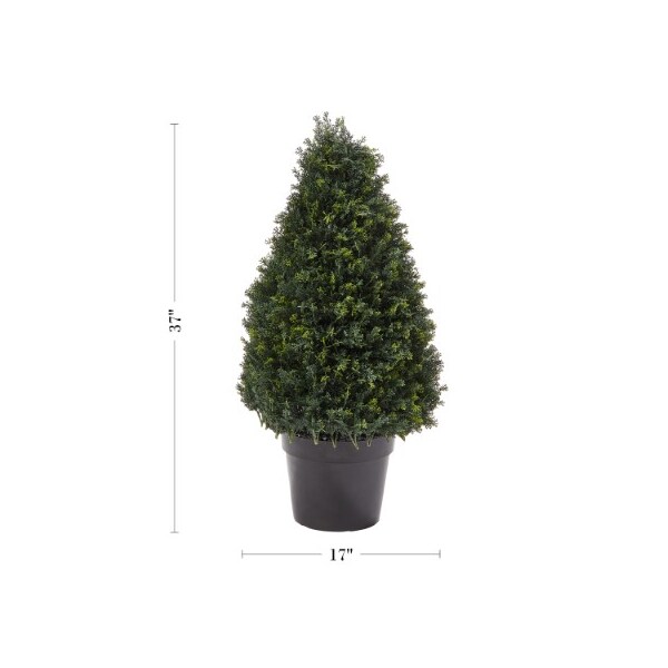 Nature Spring 37-Inch Faux Tower Cypress Topiary